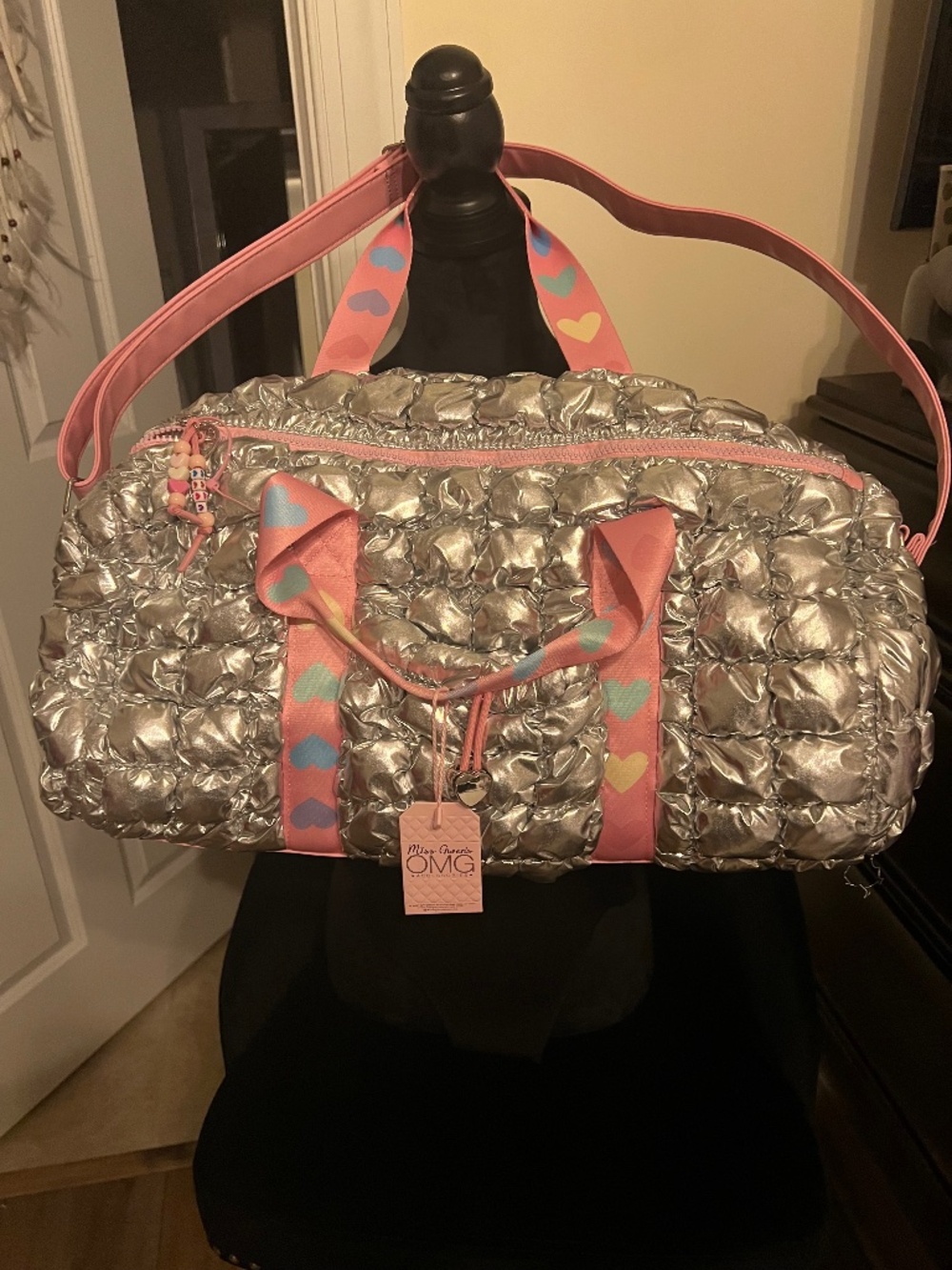 OMG Accessories Silver Duffle